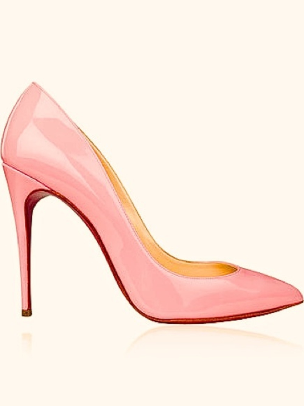 Christian Louboutin Pigalle Follies 100 Patent Jupon Nude Pumps EU 38.5 NIB